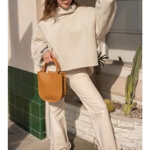 Free People We The Free Opal Elk Mountain Sherpa
pullover Turtleneck Size M Cozy